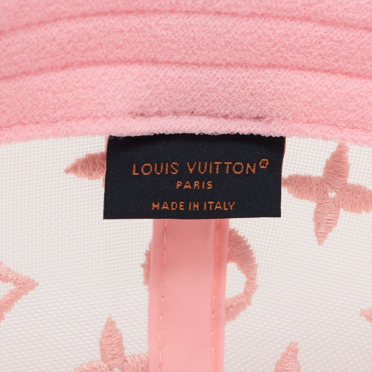ヴィトンピンクキャップL汚れ有 LOUIS VUITTON ルイヴィトン 帽子 キャップ マイ エセンシャル