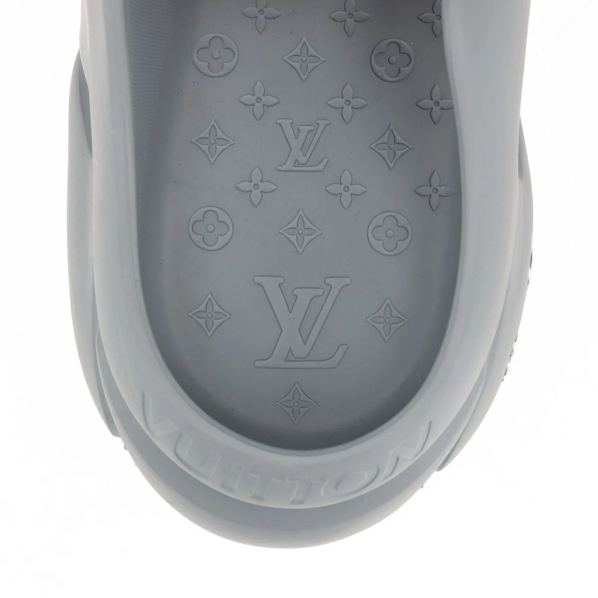 ヴィトン シャークライン 23SS ラバー サンダル 9 メンズ グレー LV 