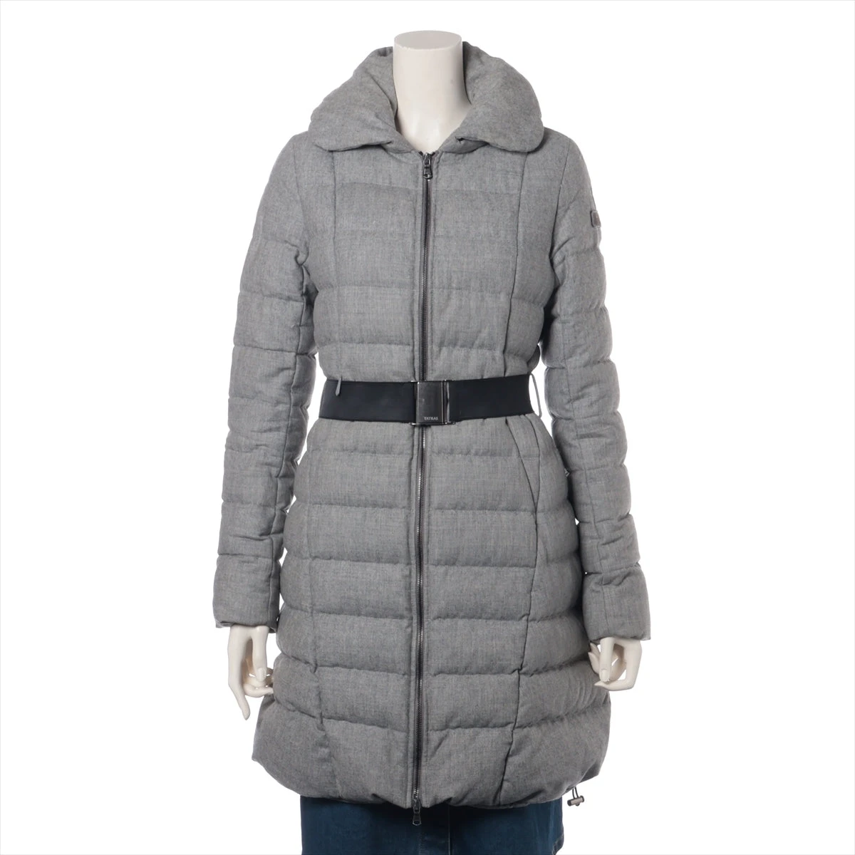 良品　タトラス　カシミヤ　プレマ ダウンコート 女優襟 グレー Aラインバルーン タトラス レディース ダウン TATRAS ブランド ダウンコート