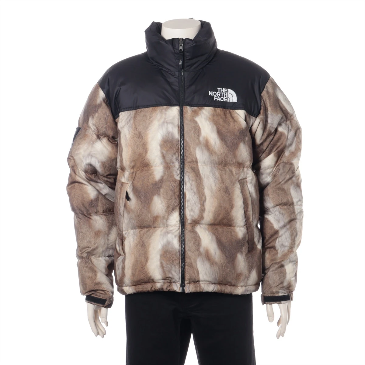 SUPREME ナイロンジャケット マルチカラー フード収納 襟ロゴ 赤 青 M