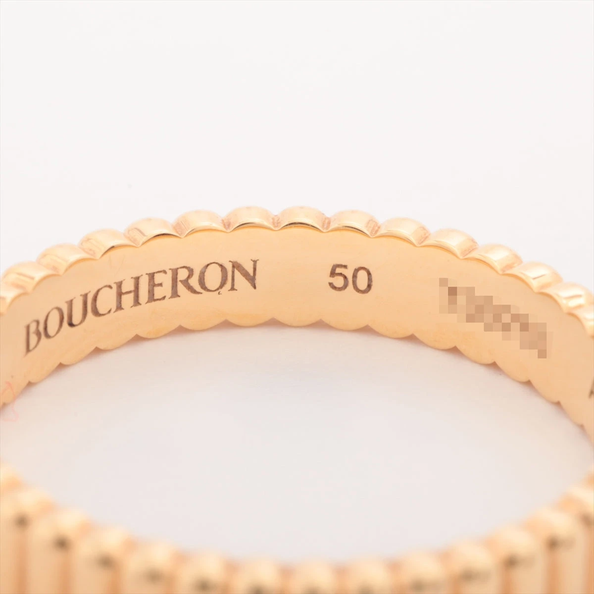 BOUCHERON グログランリング 50 ブシュロン キャトル グログラン リング 750(YG) 3.1g 50