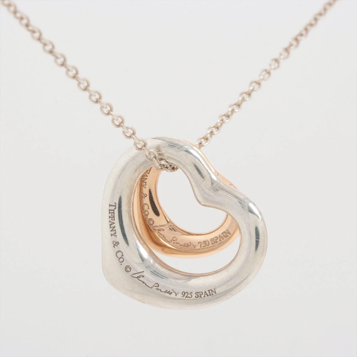 ティファニー ダブルオープンハート ネックレス 925×750 4.4g