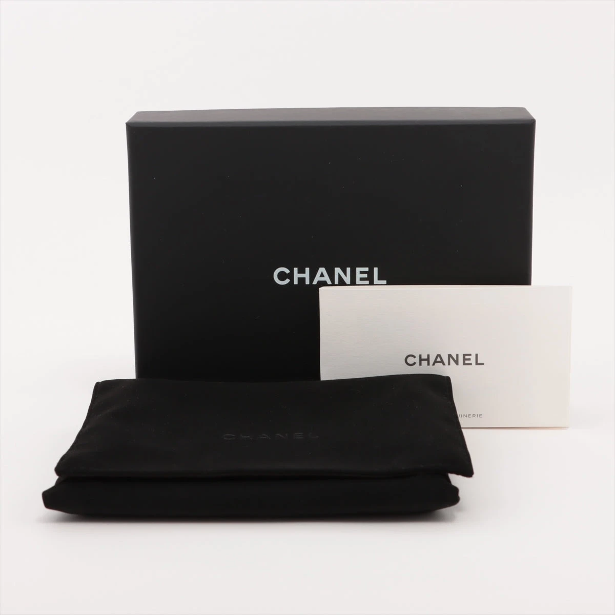【ツヤ感素材で上品】CHANEL フラグメントケース L字ジップ シャネル ココマーク キャビアスキン フラグメントケース L字