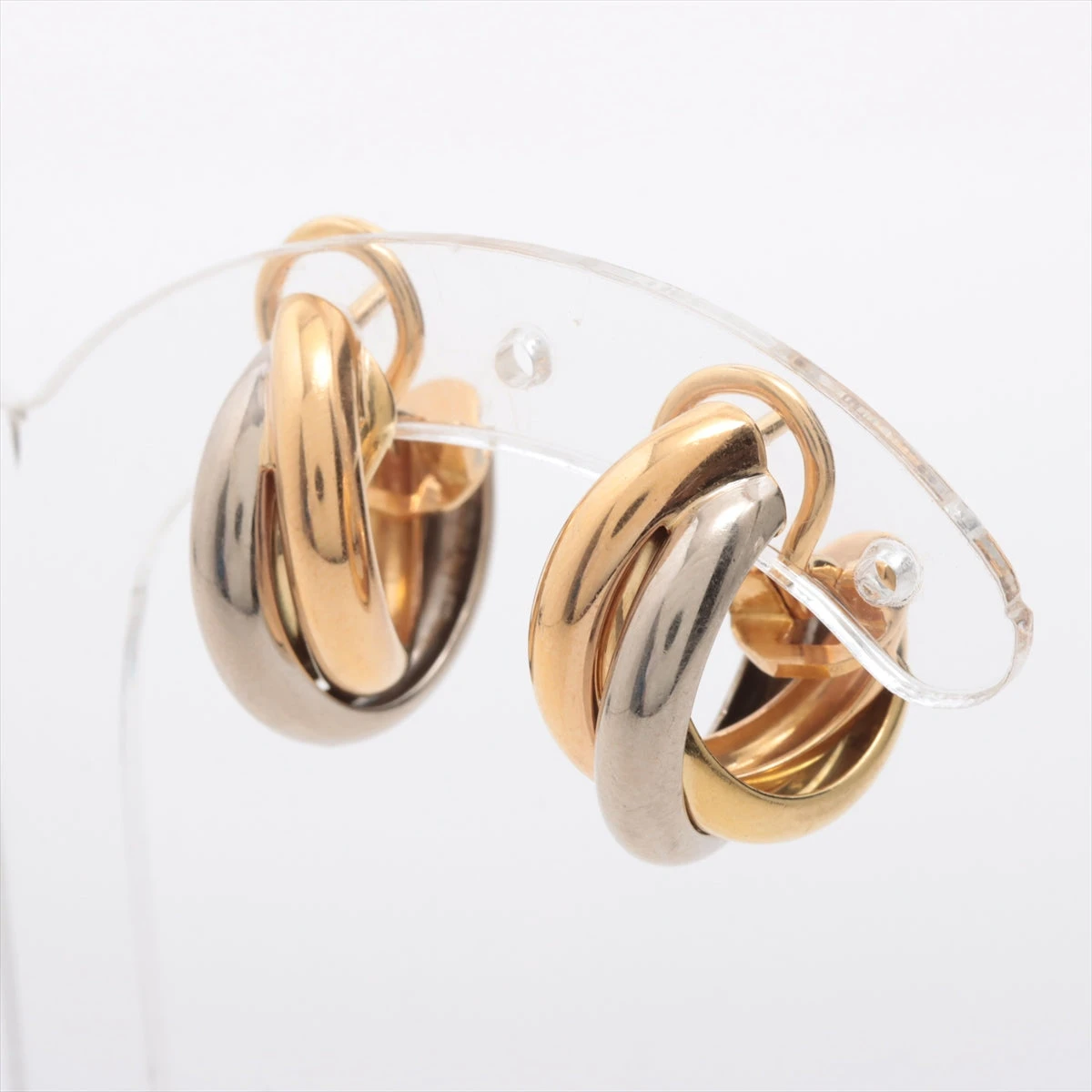 カルティエ トリニティ ピアス 750(YG×PG×WG) 8.9g AP098029｜中古