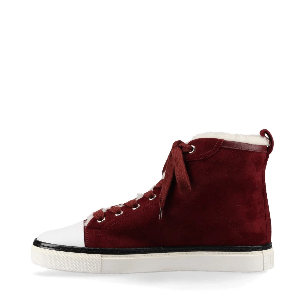 エルメス スエード×ムートン ハイカットスニーカー 37 レディース