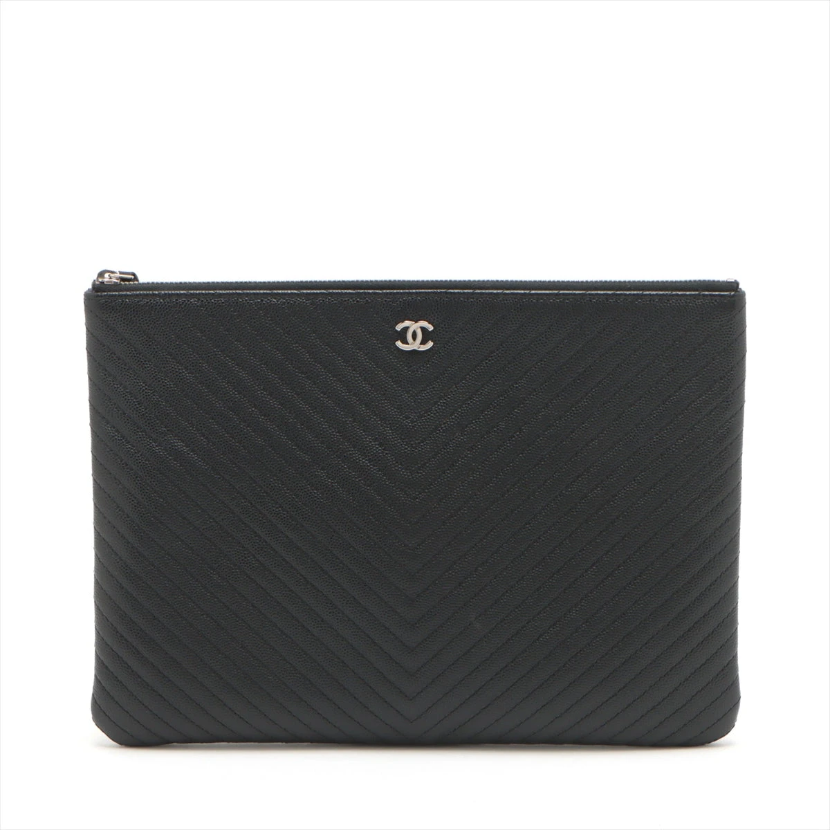 CHANEL ラムスキン Vステッチ クラッチバッグ【ランク:AB】 シャネル Vステッチ クラッチバッグ/セカンドバッグ｜中古