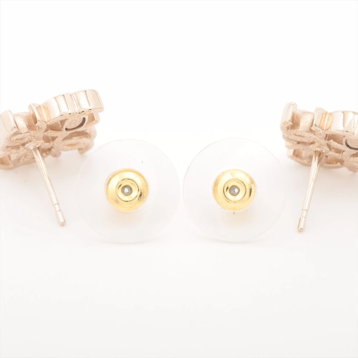 CHANEL ピアス　ココマーク　ゴールド　両耳 シャネル ココマーク B24K ピアス(両耳用) GP×レザー ゴールド