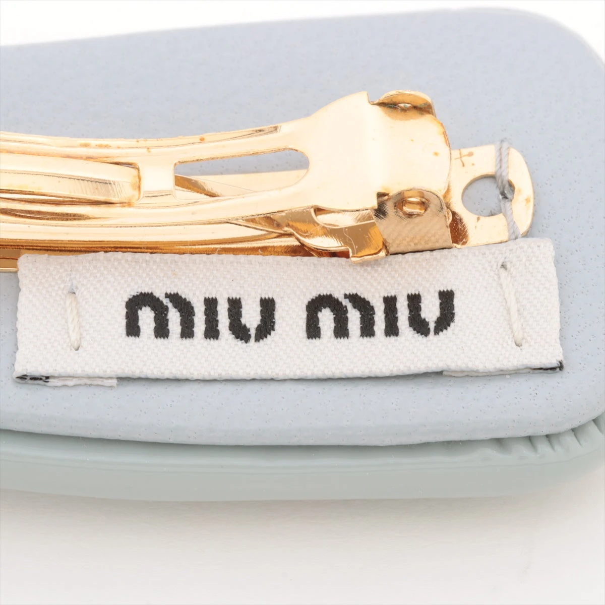 miumiu ミュウミュウ 51F092 ロゴ バレッタ ビジュー　ヘアピン 360919607_1.jpg