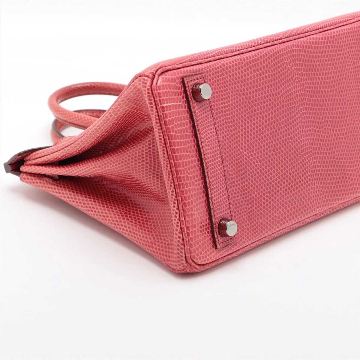 エルメス バーキン25 リザード フューシャピンク シルバー金具 □I