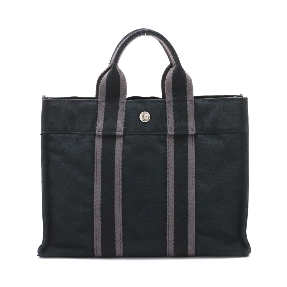 エルメス フールトゥPM キャンバス ブラック シルバー金具 XV016036 