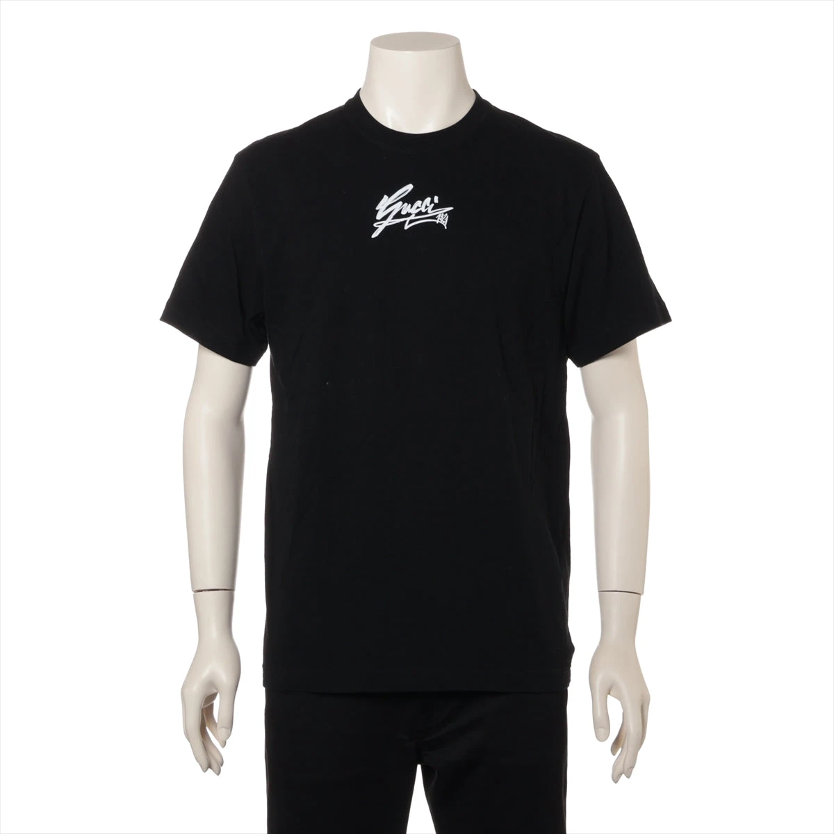 グッチ コットン Tシャツ S メンズ ブラック 796395 A3343268