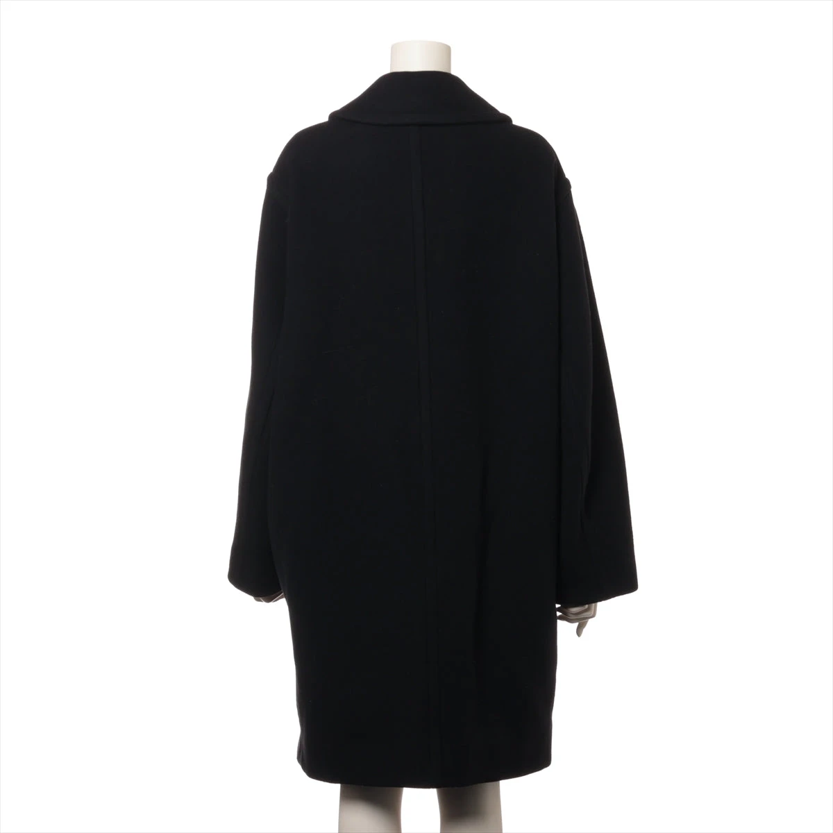 エルメス 14AW ウール コート 42 レディース ブラック 47-7107 毛玉 有