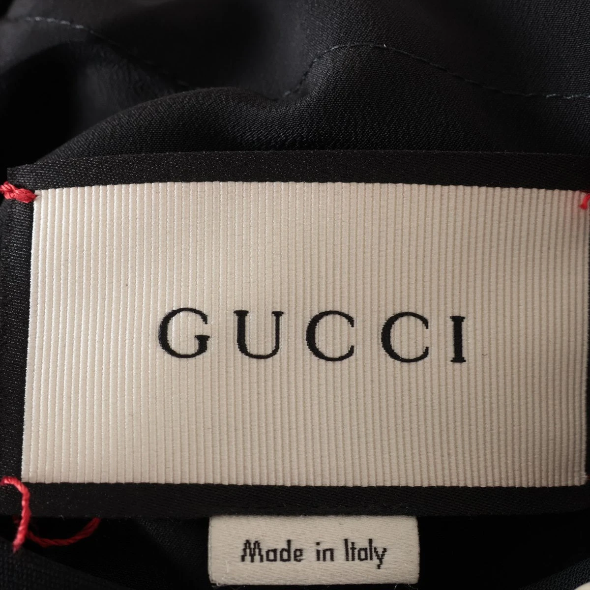 グッチ 16年 ウール×シルク ワンピース 36 レディース ブラック 448781  