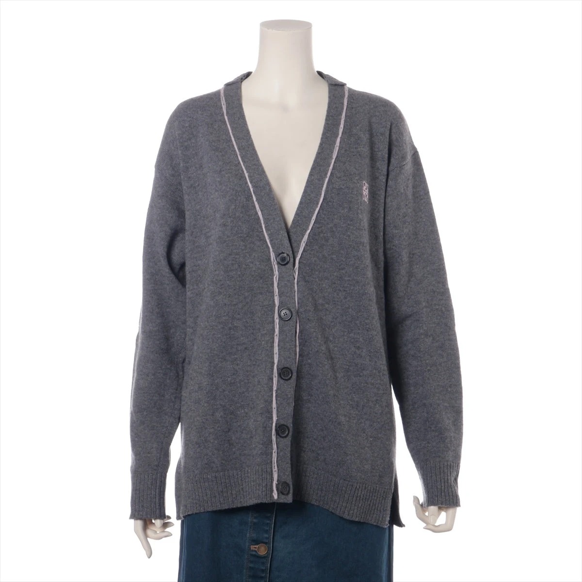 LOEWE - LOEWE ロエベ カーディガン S グレー 【古着】【中古
