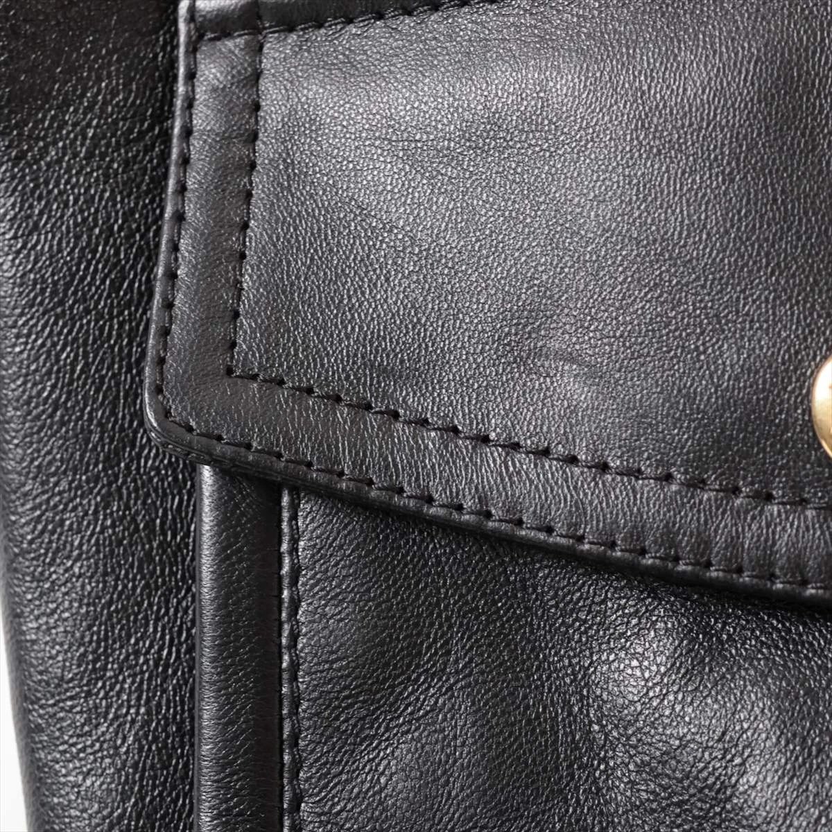 セリーヌ トリオンフ ラムスキン レザージャケット 34 レディース