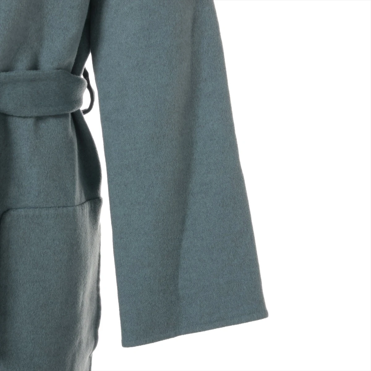 エルメス 22AW カシミヤ コート 34 レディース ブルー 27-7102