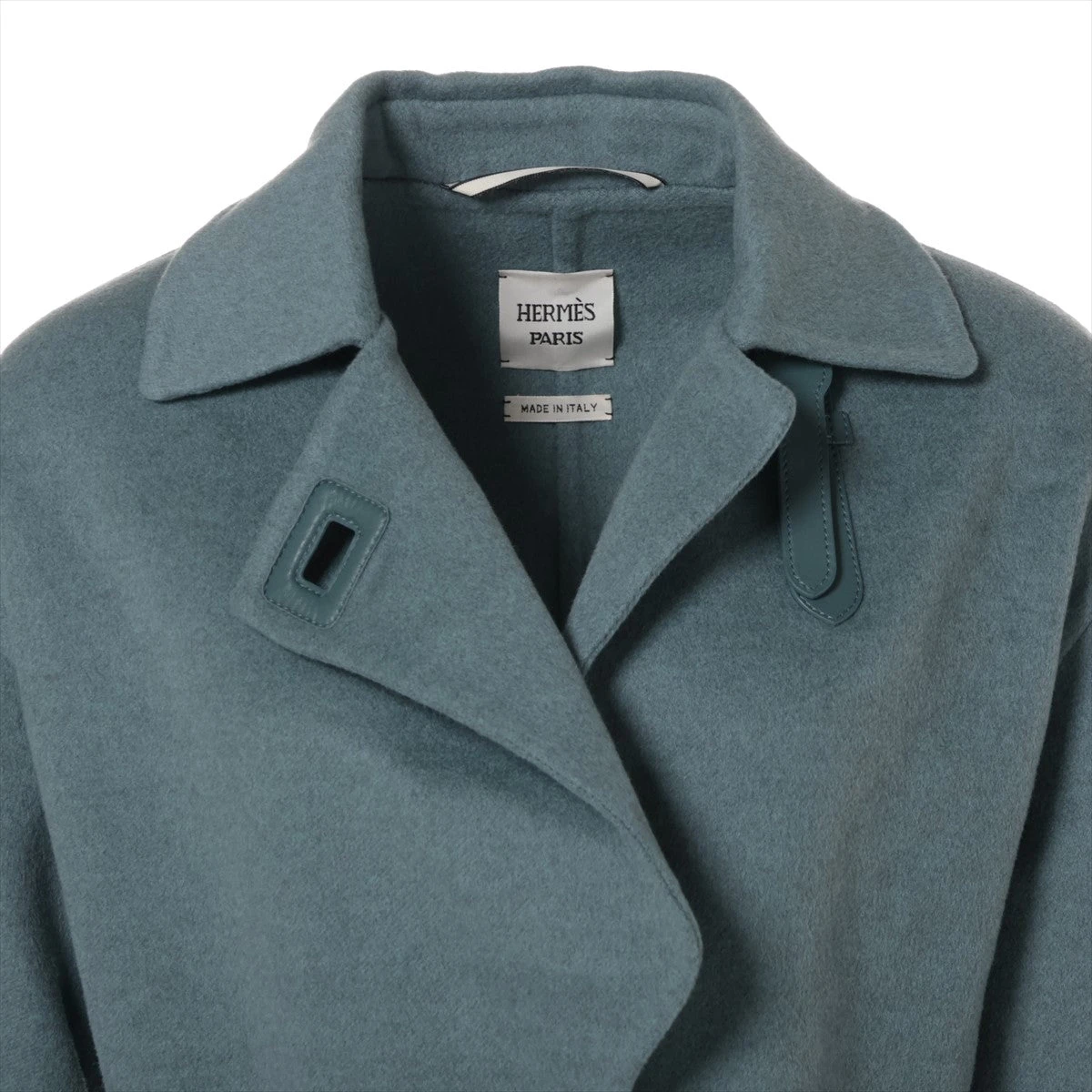 エルメス 22AW カシミヤ コート 34 レディース ブルー 27-7102
