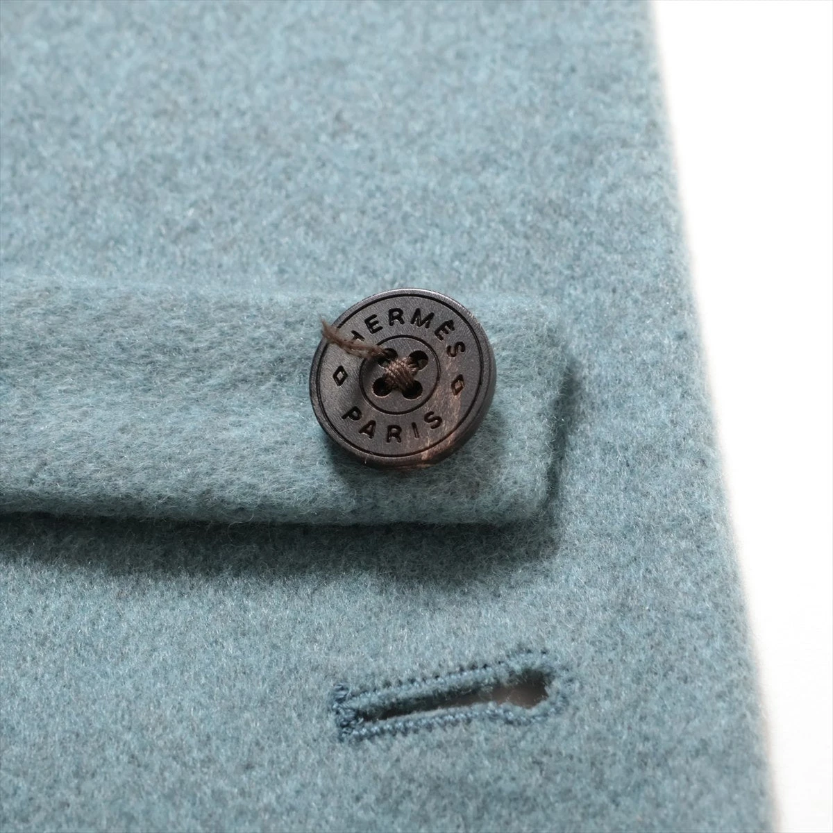 エルメス 22AW カシミヤ コート 34 レディース ブルー 27-7102 ダブル