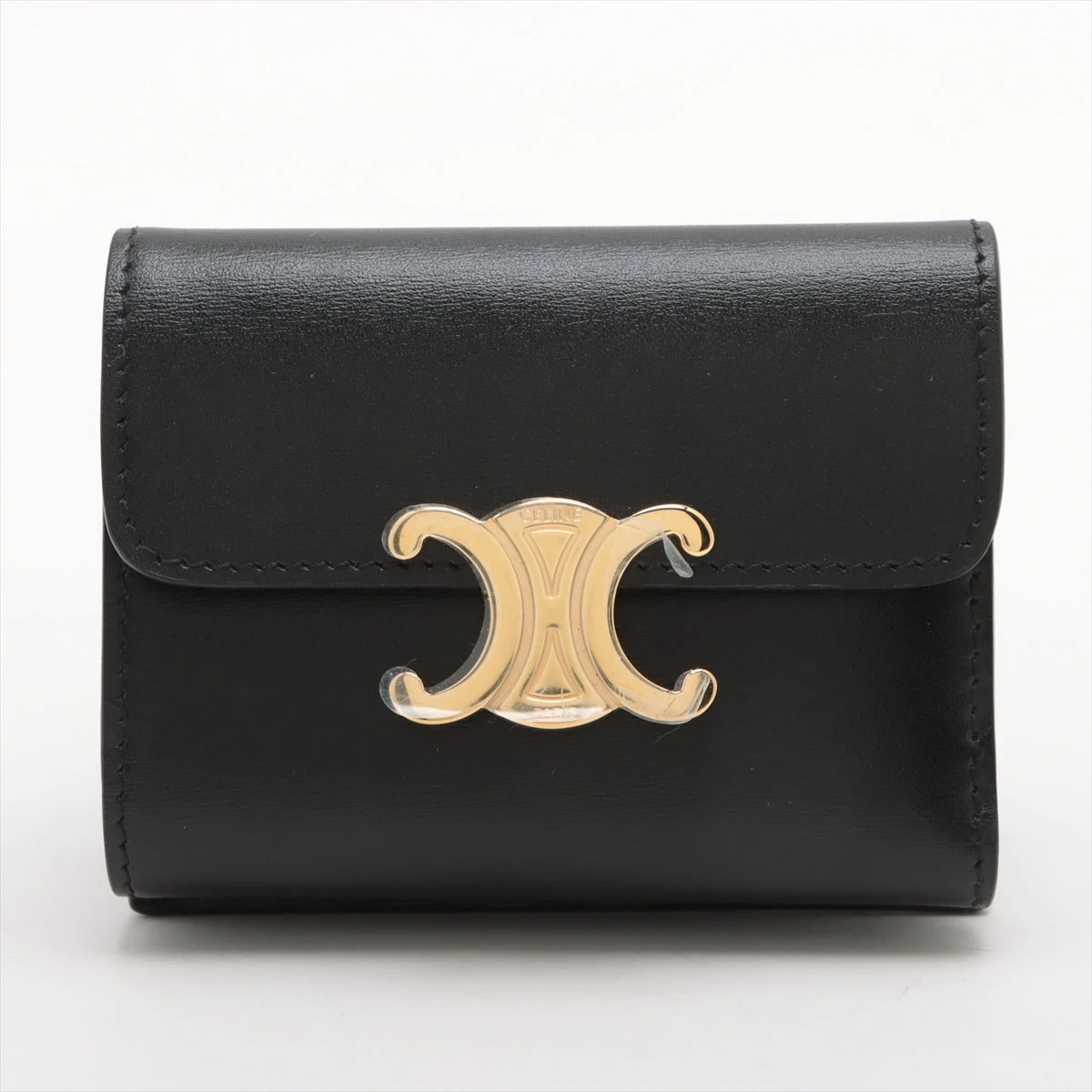 未使用 CELINE セリーヌ トリオンフ スモール フラップウォレット 財布 セリーヌ トリオンフ スモールフラップウォレット 三つ折り財布