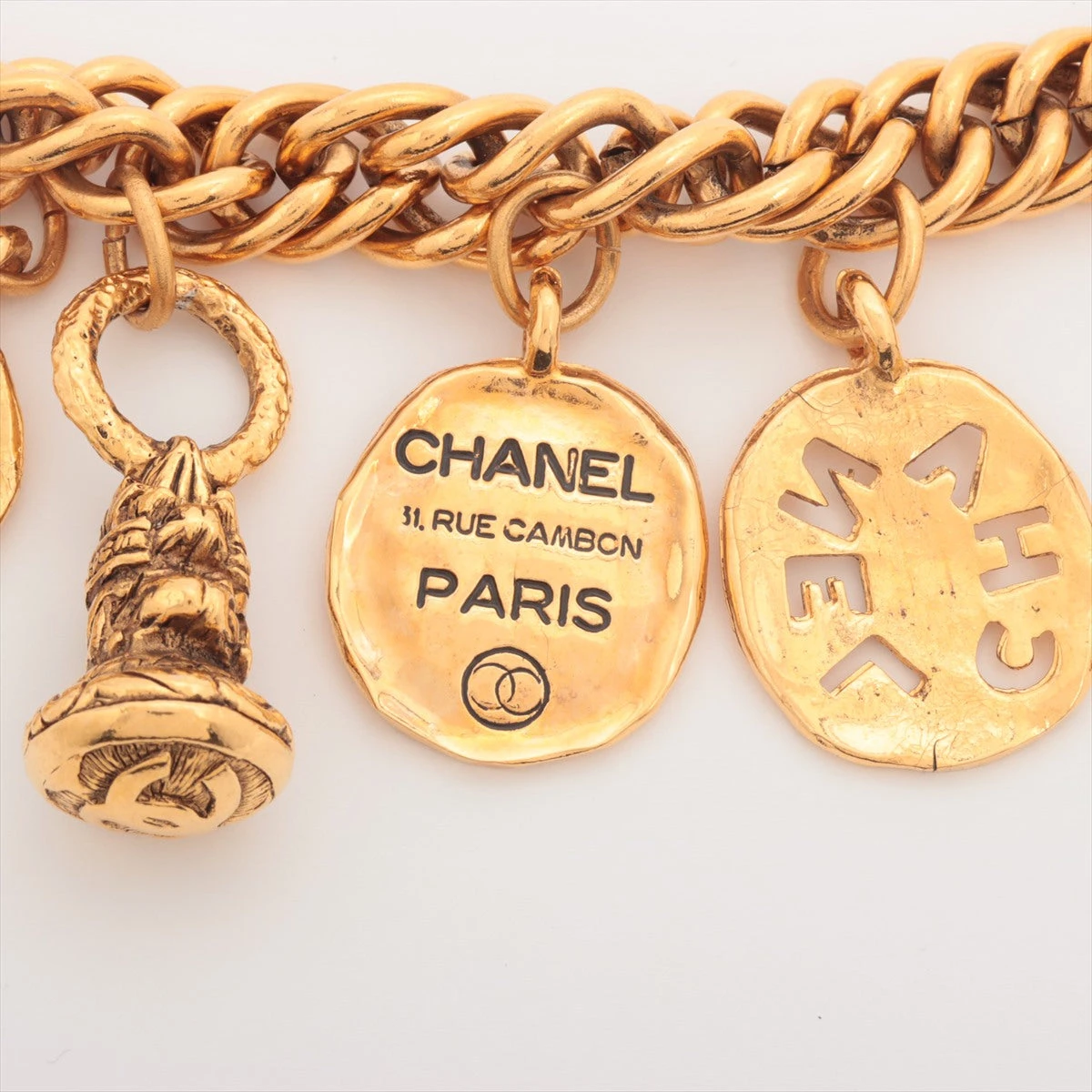 シャネル ゴールドプレート 31 RUE CAMBON ブローチ CHANEL - CHANEL シャネル ココマーク 31 RUE CAMBON プレート