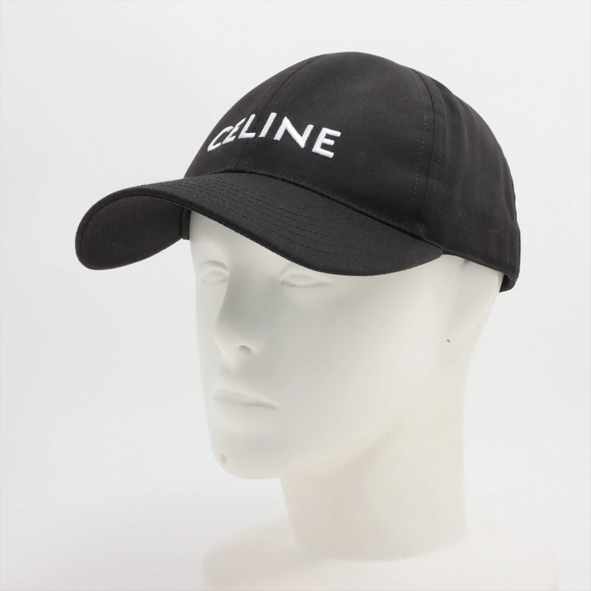 セリーヌ 2AUS9242N ロゴ キャップ L コットン×ポリエステル ブラック  