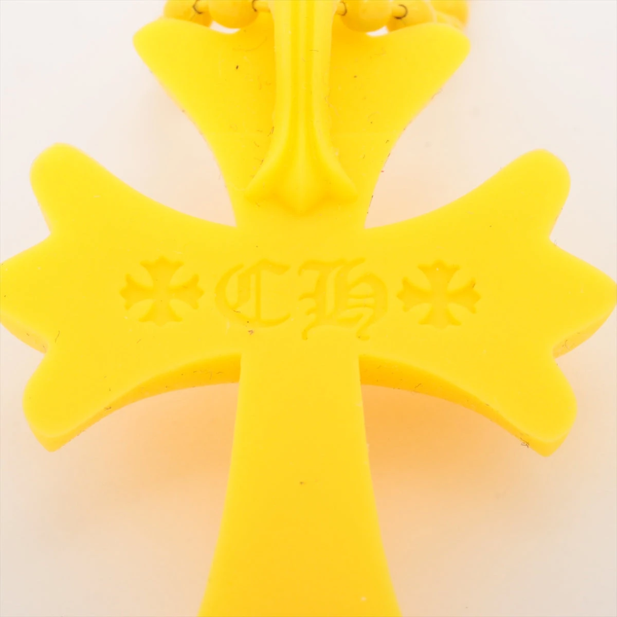 CHROME  HEARTS ラバー　ネックレス　YELLOW 黄色　クロス CHROME HEARTS クロムハーツ ラバー CHクロス ペンダント