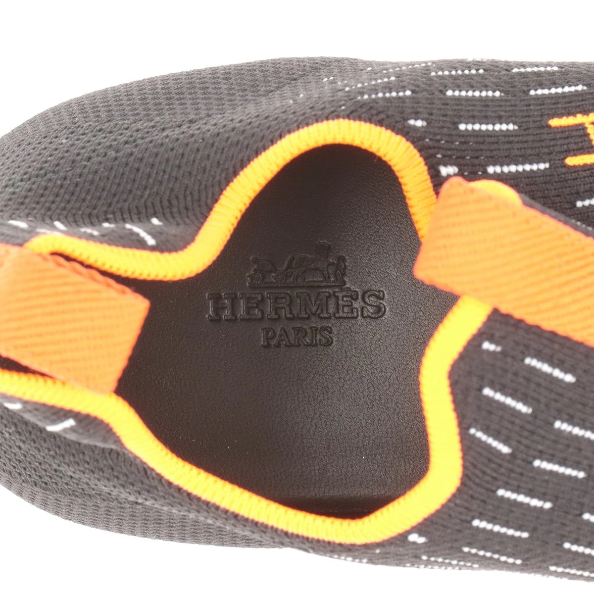 エルメス エクレール ニット スニーカー EU41 メンズ ブラック