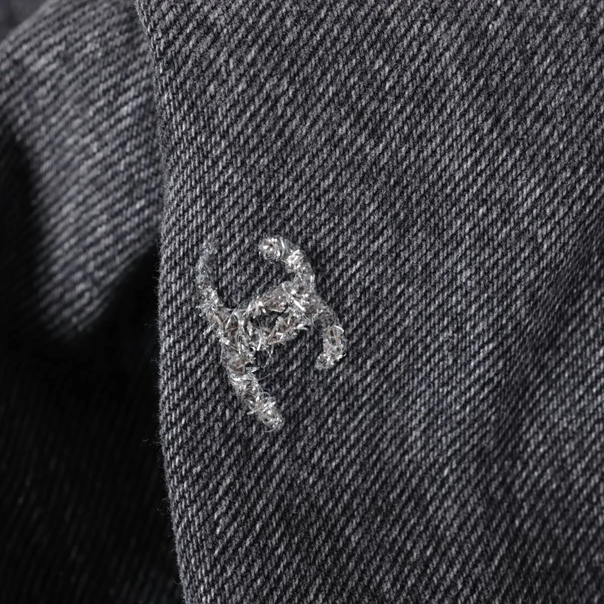 CHANEL シャネル CCロゴ コットン ベロア パンツ ダークグレー CHANEL シャネル CCロゴ コットン ベロア パンツ ダークグレー