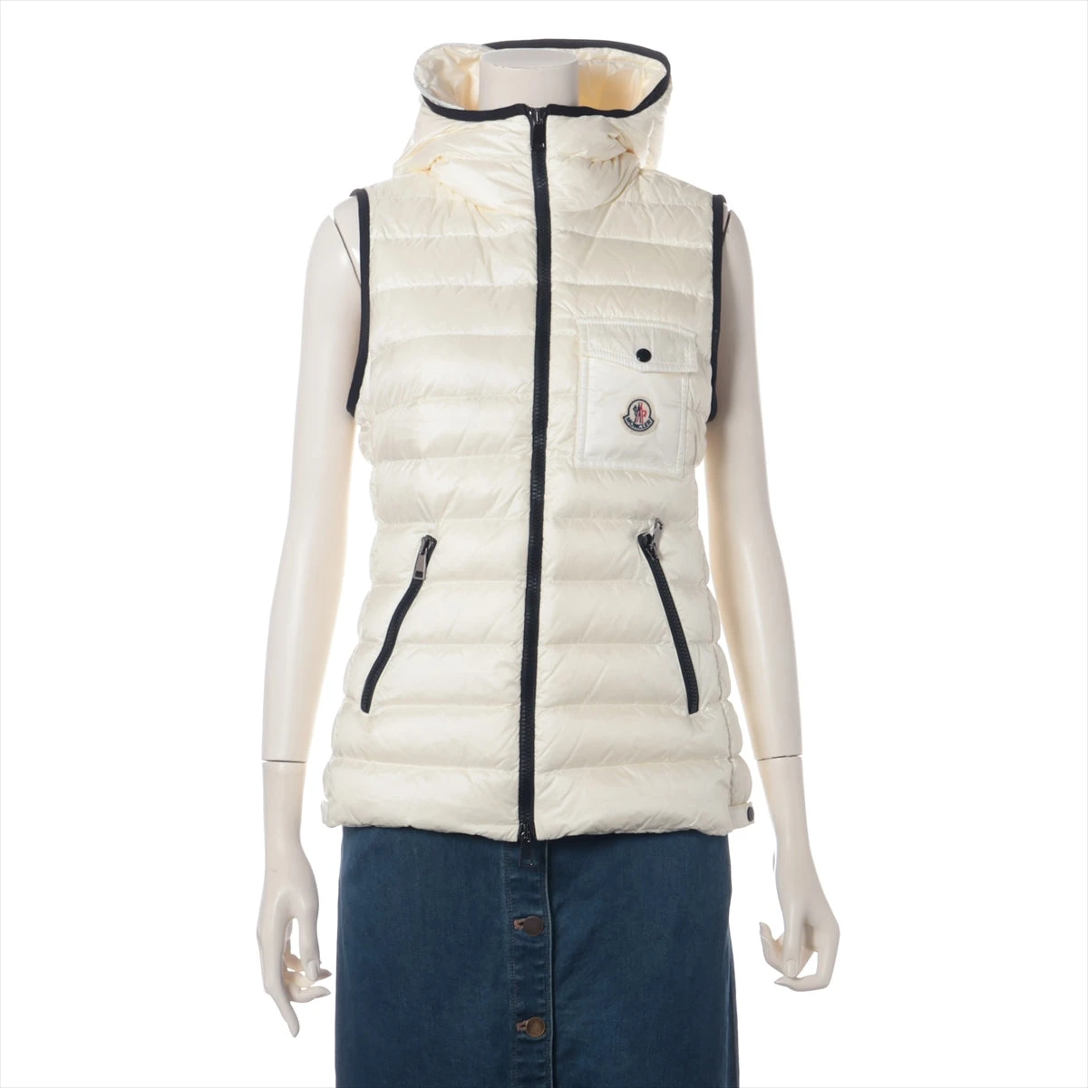 アイボリー ダウンベスト UNIFLO×TAIONアイボリー ダウンベスト