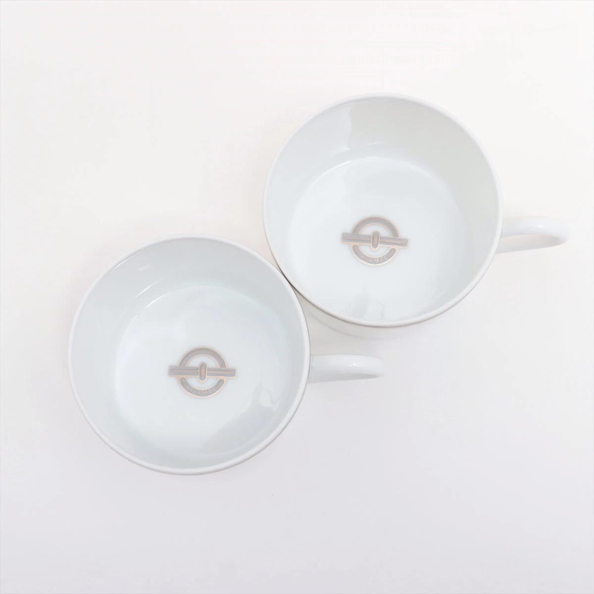 エルメス シェーヌダンクル カップ&ソーサー 陶器 シルバー 底印 