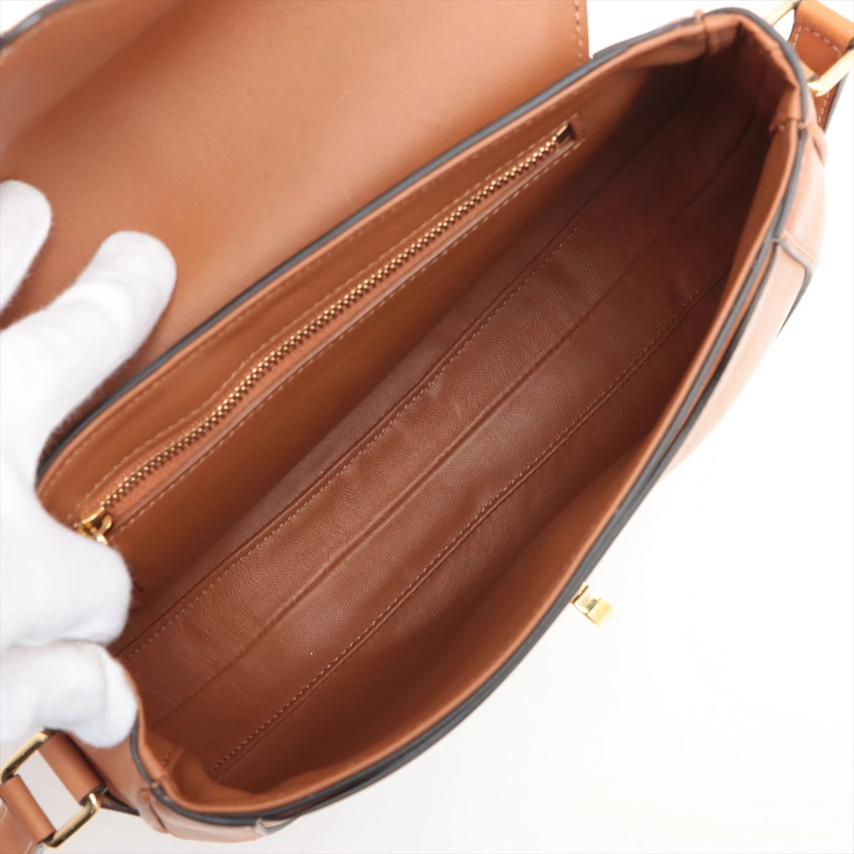 一部保護シール付き✨CELINE　セリーヌ　セーズ　16 ミニ　ブラウン CELINE セリーヌ 16 セーズ ミニ 芸能人愛用 2way レザーバッグ