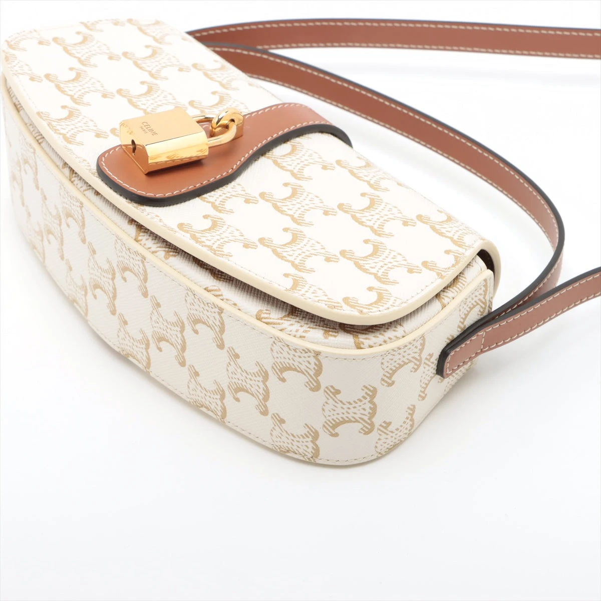 CELINE ダイヤモンドショルダーバッグ クラッチバッグ 2WAY ☆Celine☆キュイール トリオンフ チェーン付きクラッチバッグ