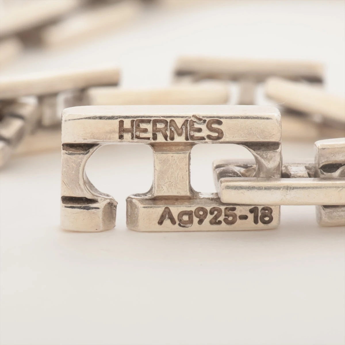 HERMES エルメス ヘラクレス ブレスレット Ag925-18 SV925 Hロゴ 