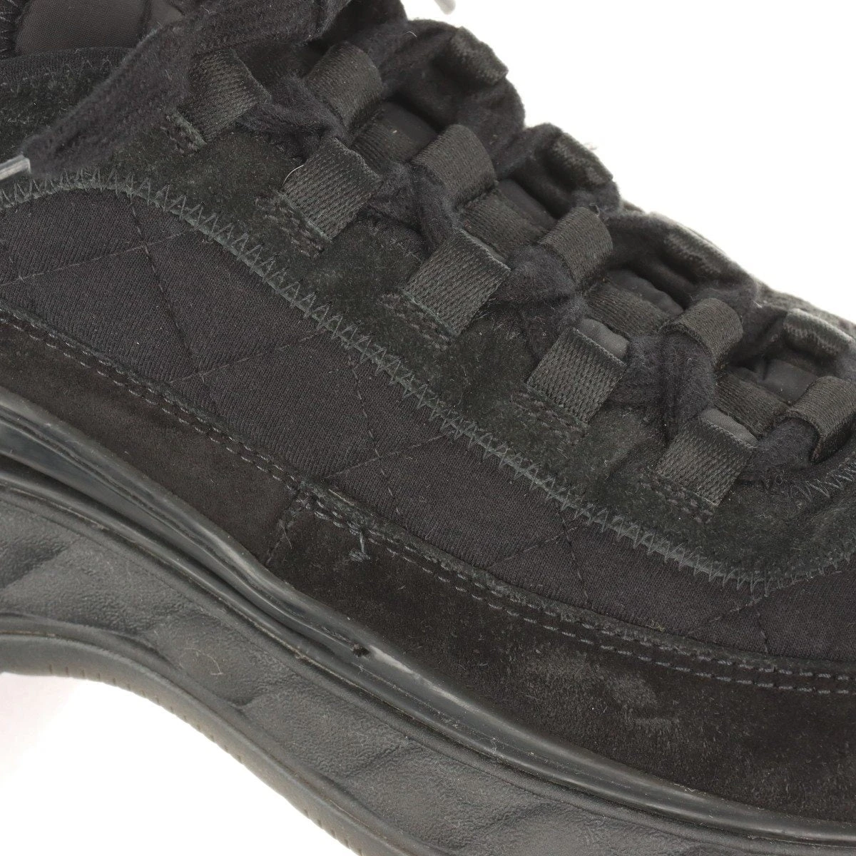 シャネル ココマーク マトラッセ スエード×ファブリック スニーカー 41