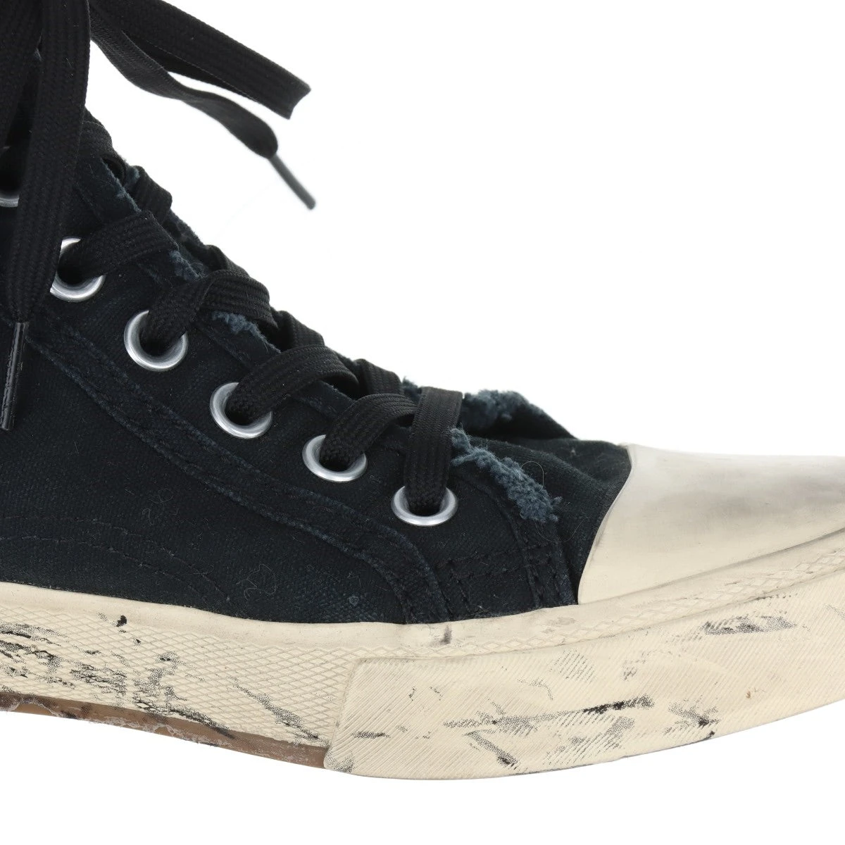 正規品　balenciaga paris スニーカー　ハイカット40 バレンシアガ コットン ハイカットスニーカー 40 メンズ ブラック