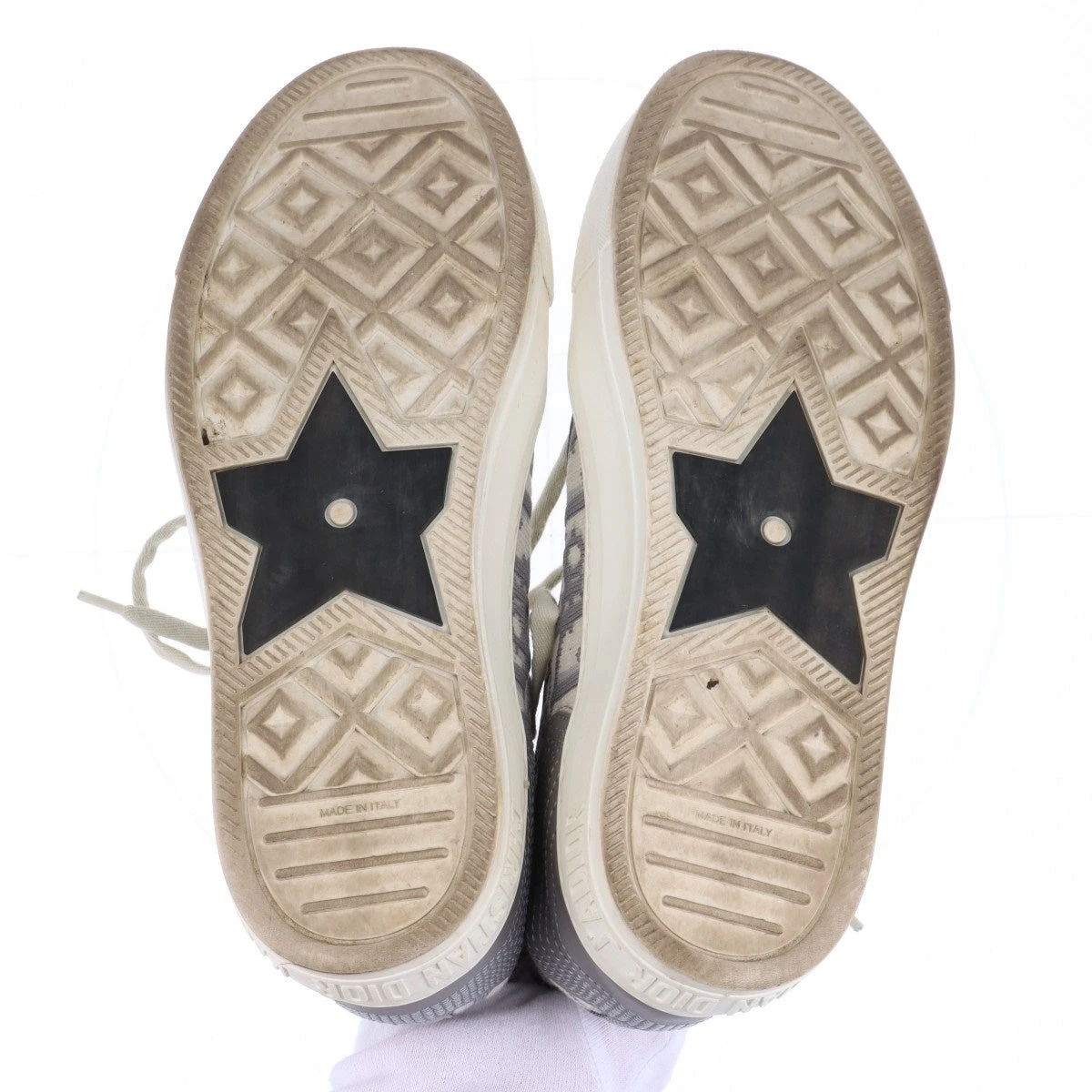 クリスチャンディオール WALK'N'DIOR ニット×レザー ソックス クリスチャンディオール WALK'N'DIOR ニット×レザー ソックス