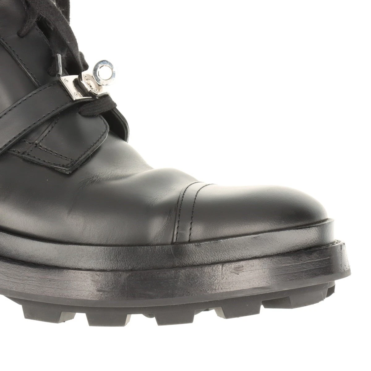 エルメス ファンク レザー ショートブーツ 38 レディース ブラック