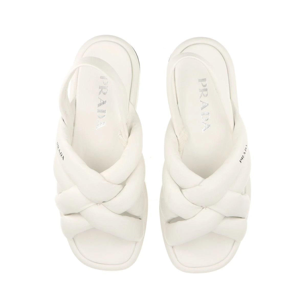 【PRADA】レザースリングバックサンダル スリングバック 25.5cm PRADA(プラダ) サンダル・ミュール