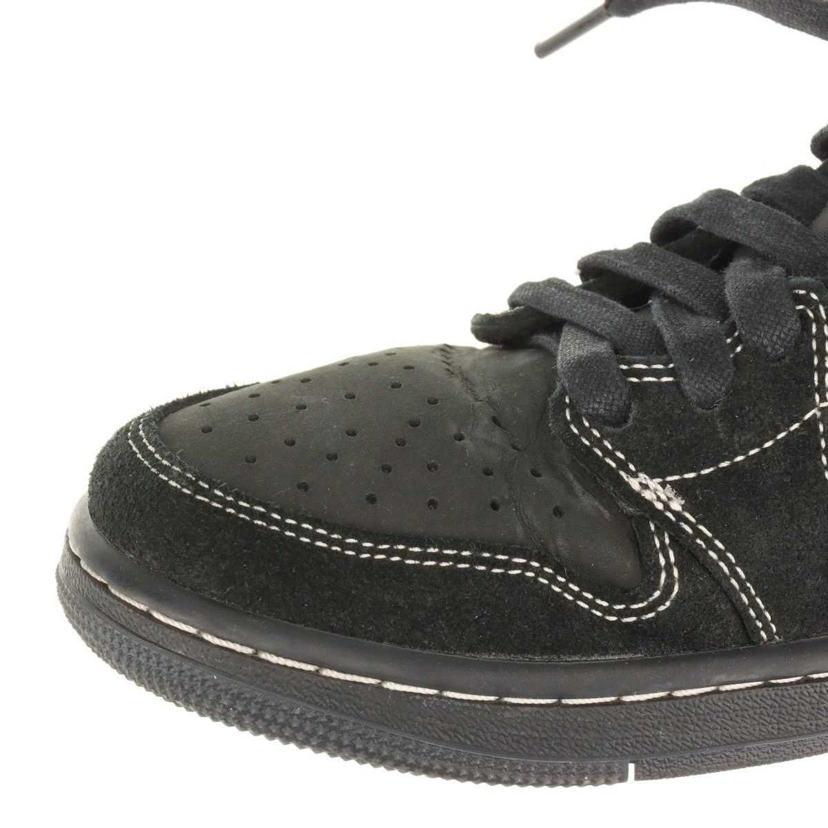 【使用回数２回】NAOT SCOTLAND 黒 36 23.0 ナイキ×トラヴィススコット AIR JORDAN 1 LOW OG SP レザー