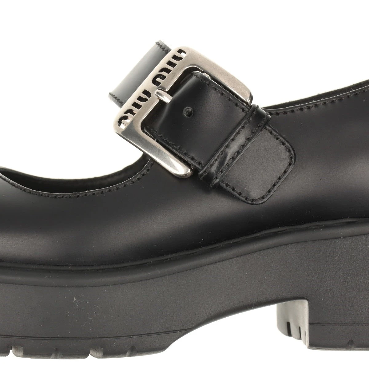 【着用僅か】miu miu メリージェーン レザー ストラップ パンプス ミュウミュウ メリージェーン レザー ストラップパンプス 36.5