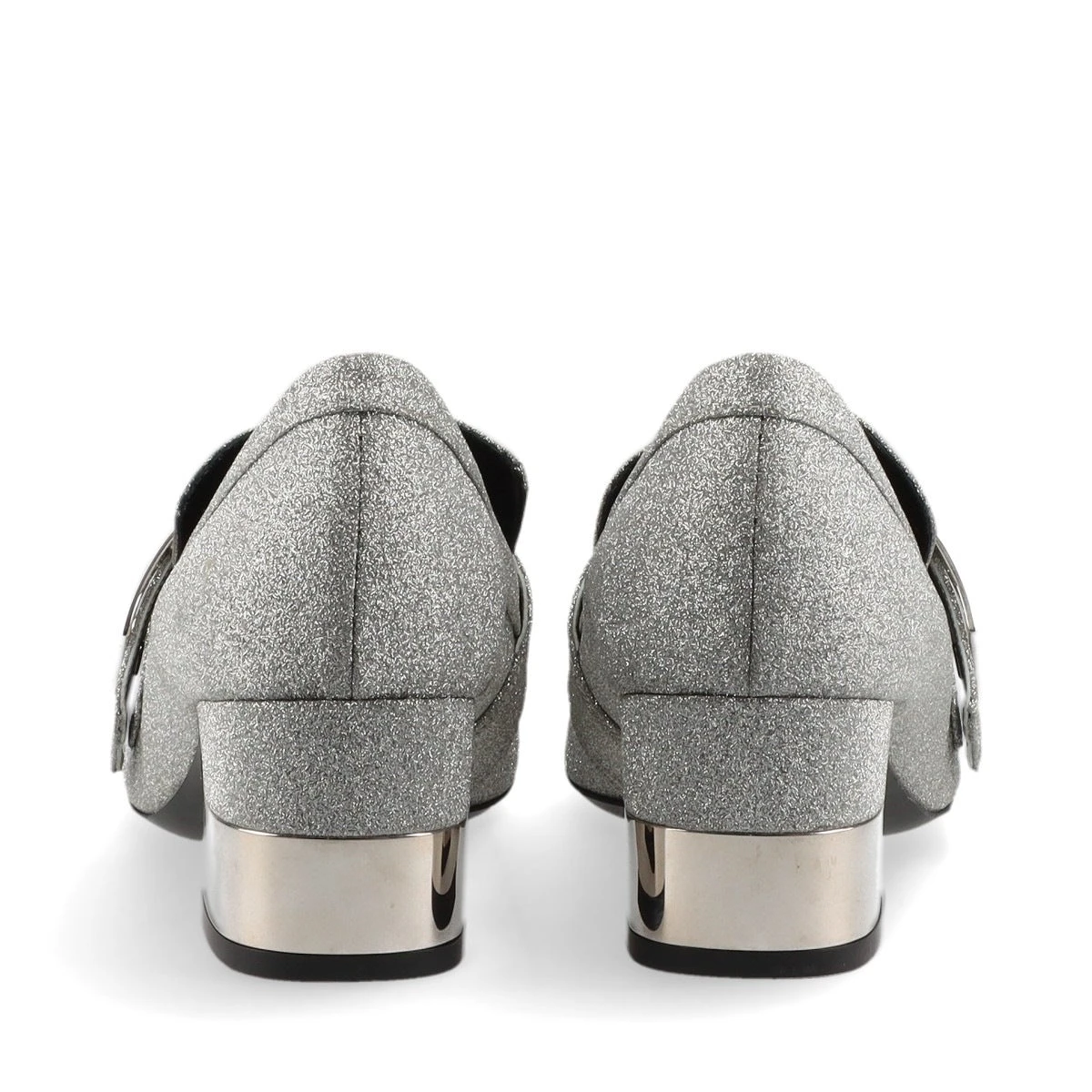 Roger Vivier バレエシューズ　グリッター　シルバー RVW31317620JO1B200-02.jpg