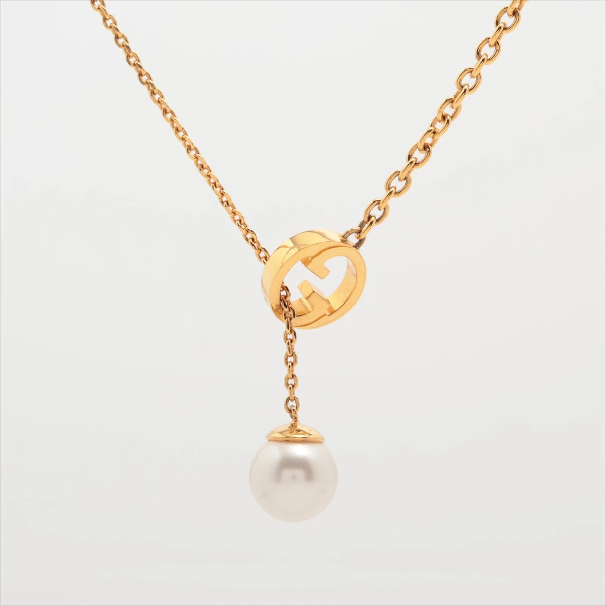 【関税込み】グッチ ブロンディ フェイクパールネックレス グッチ ブロンディ ネックレス GP×フェイクパール ゴールド