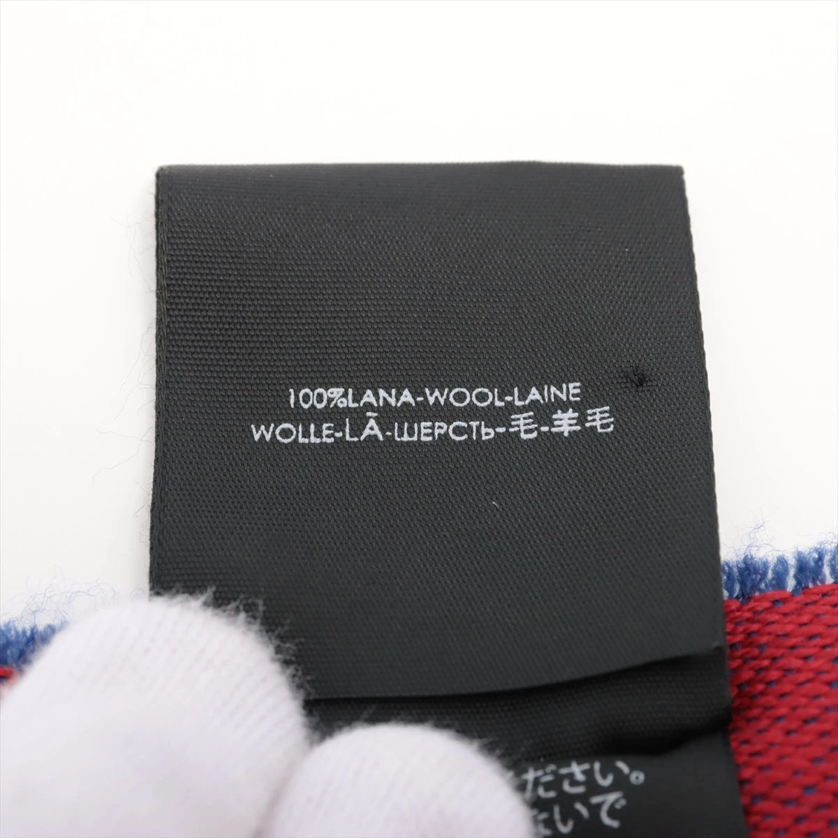 グッチ 411115 3G200 GGジャガード マフラー ウール ブルー