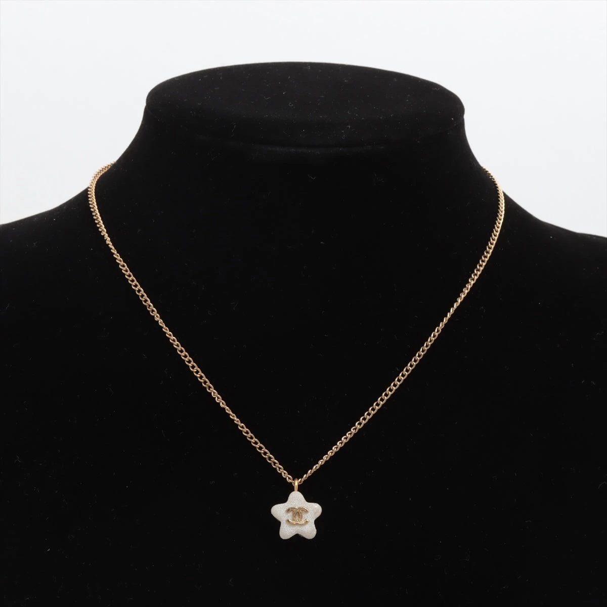 シャネル ココマーク スター 03A ネックレス GP×レジン ゴールド