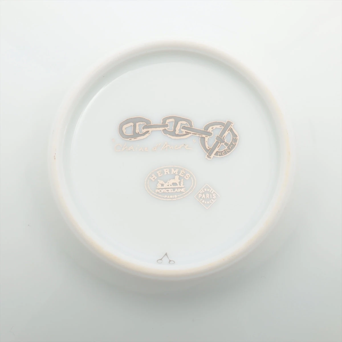 エルメス シェーヌダンクルプラチナ カップ&ソーサー 陶器 デミタス