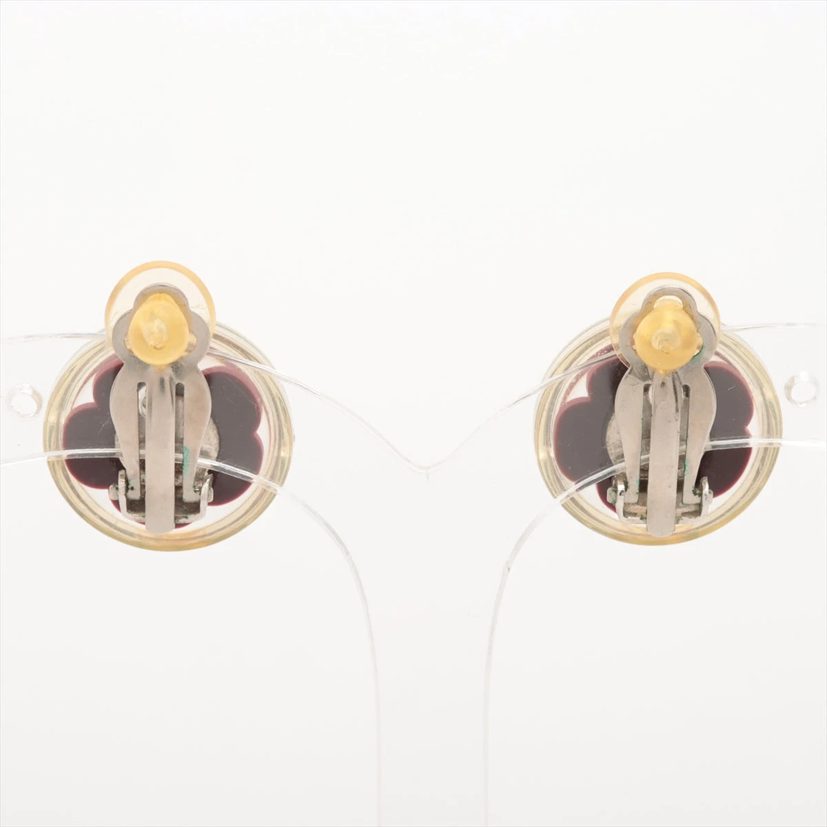 シャネル ココマーク 04S イヤリング(両耳用) GP×レジン ボルドー  