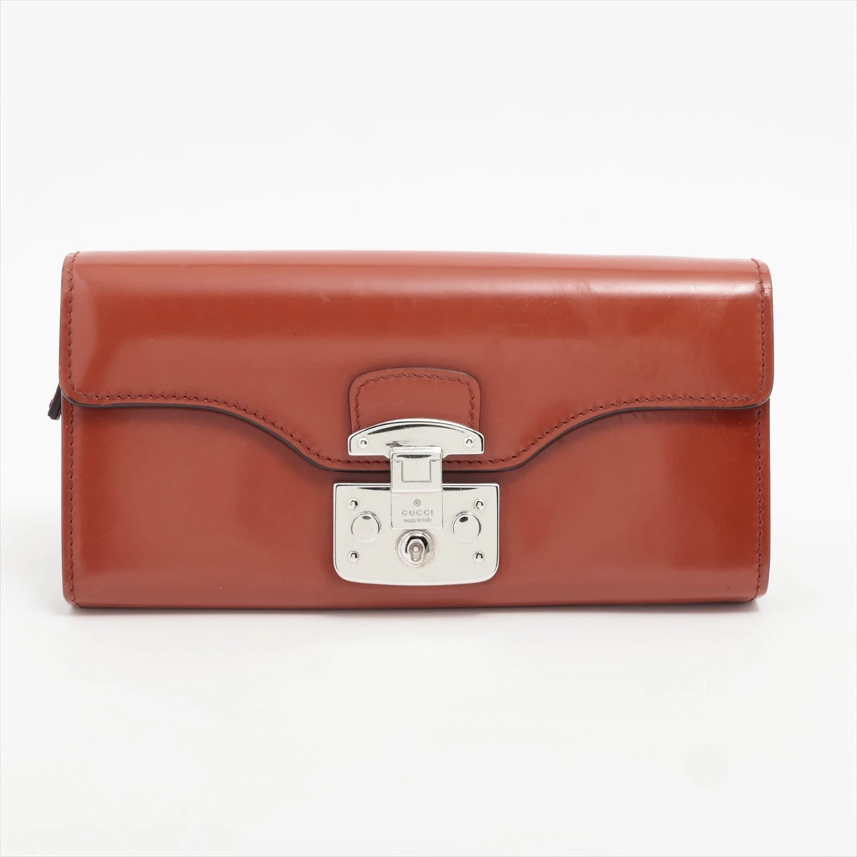 グッチ 331746 レザー 財布 ブラウン チェーン無し A3354320｜中古 