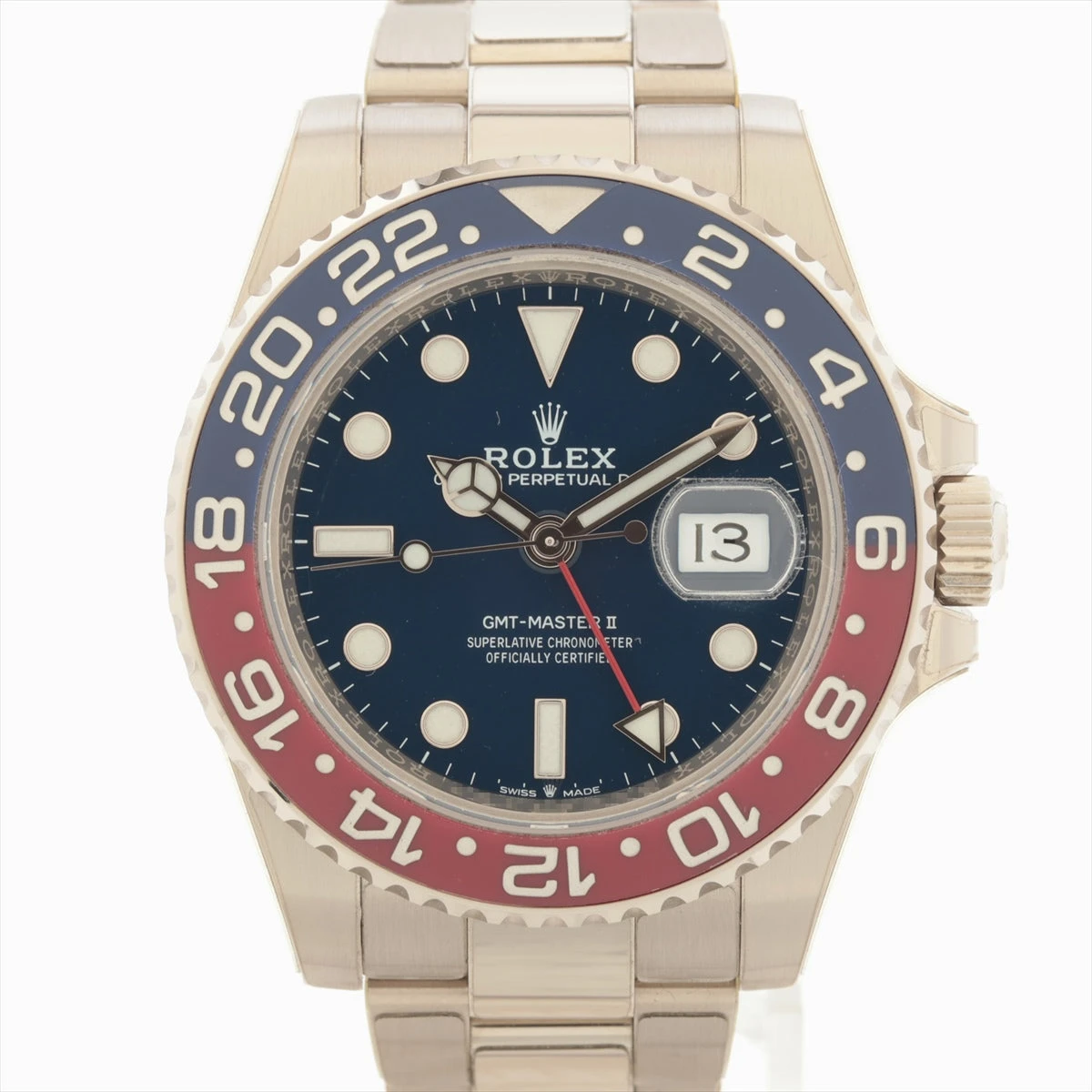 ボディーマスター ROLEX 18K White Gold 40mm GMT Master II Pepsi 126719BLRO