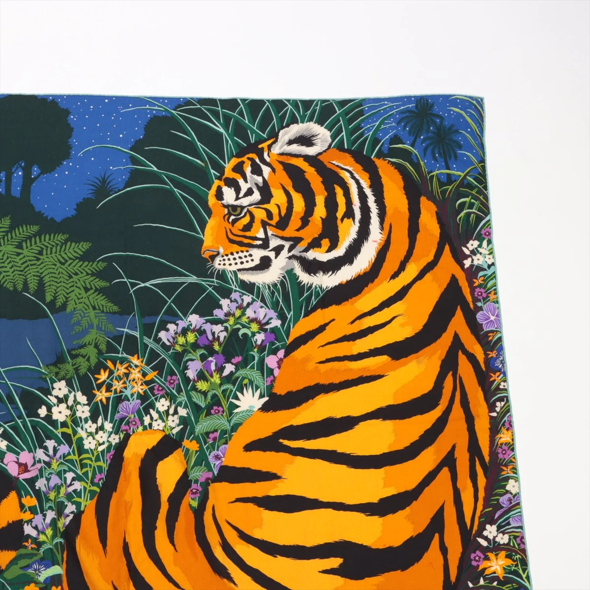 エルメスナプキンタイガー柄 エルメス カレジェアン TYGERTYGER タイガータイガー スカーフ