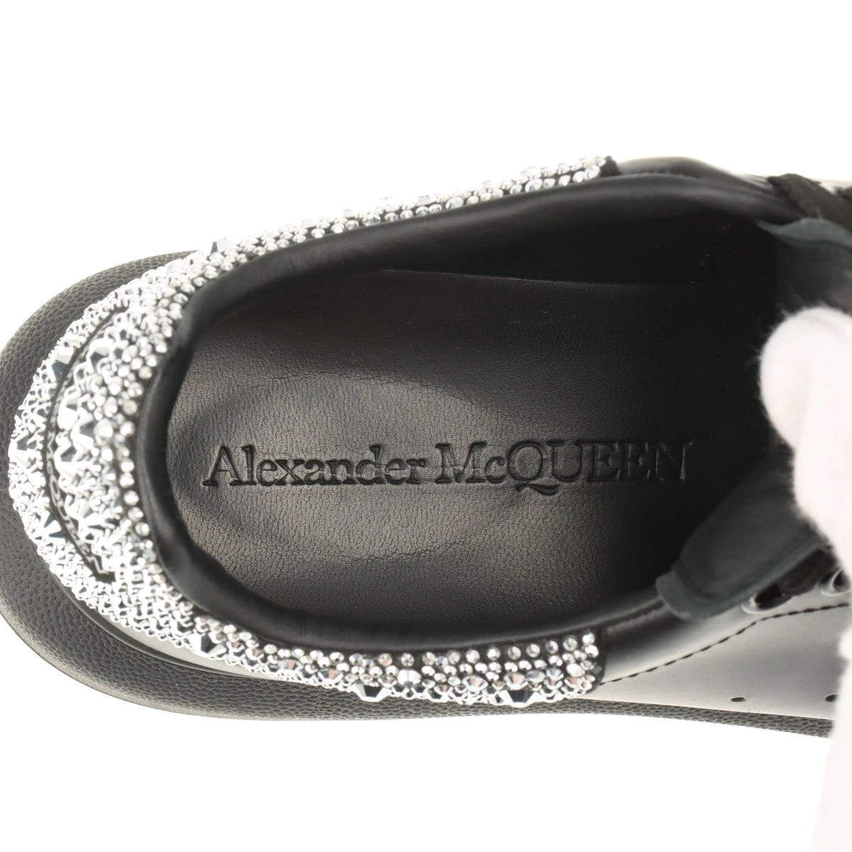 （sale) アレキサンダーマックイーン  CAT EYE 女性 黒 グレー alexander mcqueen(アレキサンダーマックイーン) レディース